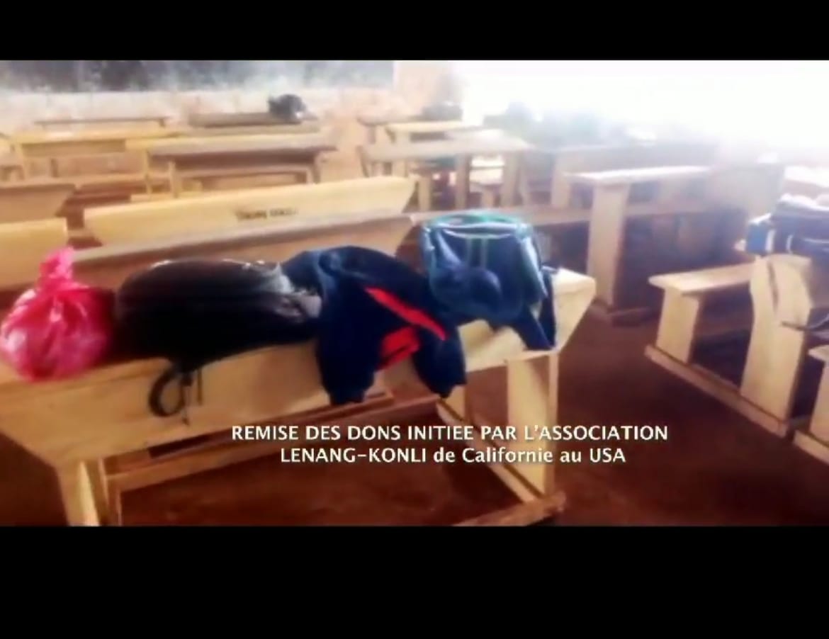 September 2023 Dschang Cameroon: Government Technical College Fondonera Village received Over 30 School Benches offered by California Menoua Association